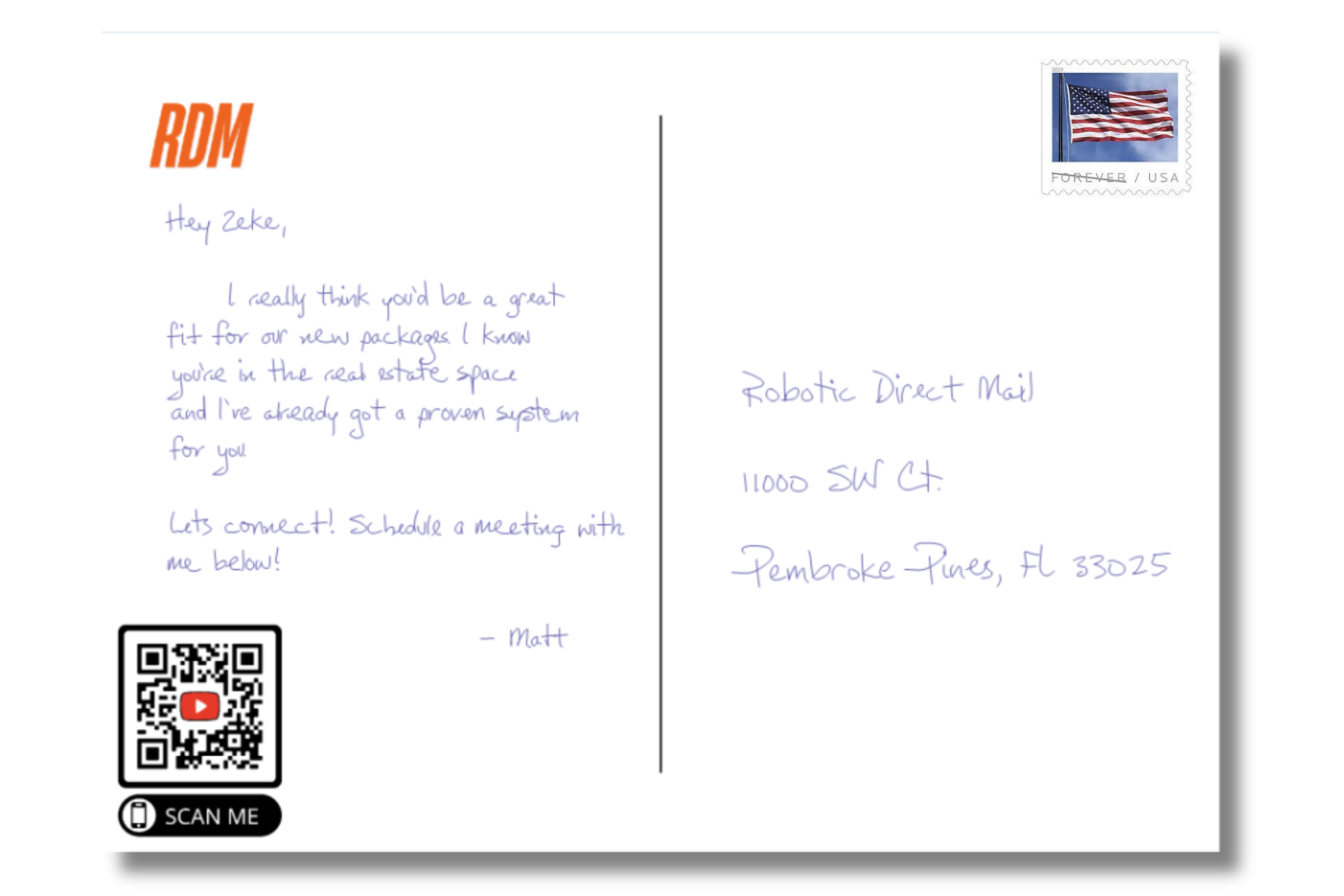 Handwritten mail sample 10 — written by the Uniprod handwriting machine