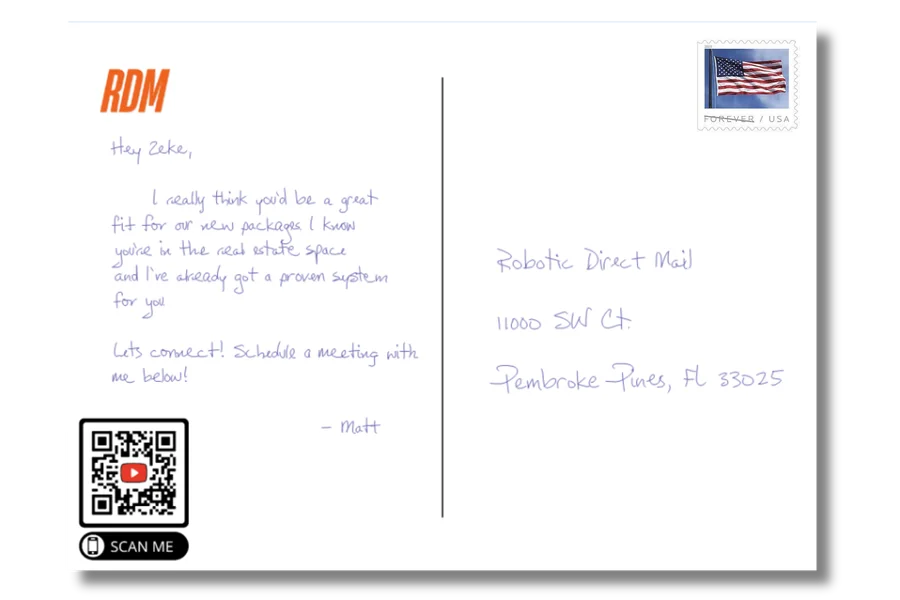 Handwritten mail sample 10 — written by the Uniprod handwriting machine