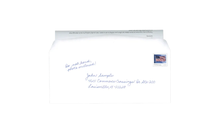 Handwritten mail sample 9 — written by the Uniprod handwriting machine